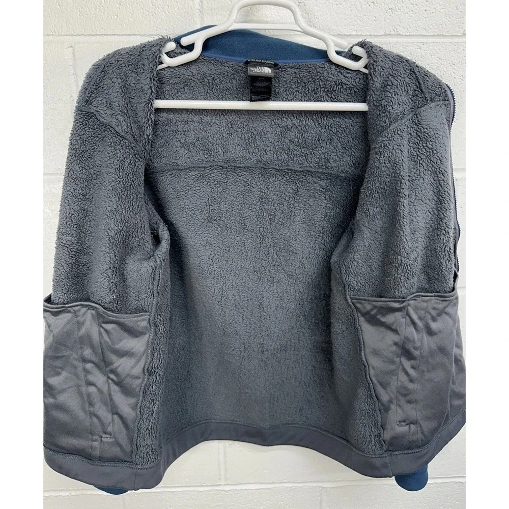 The North Face Men's Chimborazo Sherpa Fleece Lined Full Zip Jacket‎ Blue Medium